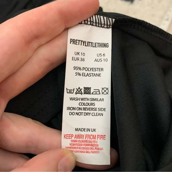 NWT PrettyLittleThing Black mesh Bodycon long sleeve mini dress - Picture 8 of 9